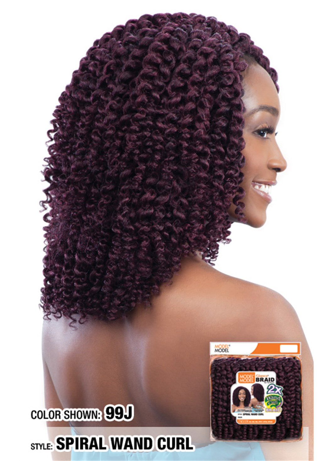 2X SPIRAL WAND CURL GLANCE BRAID